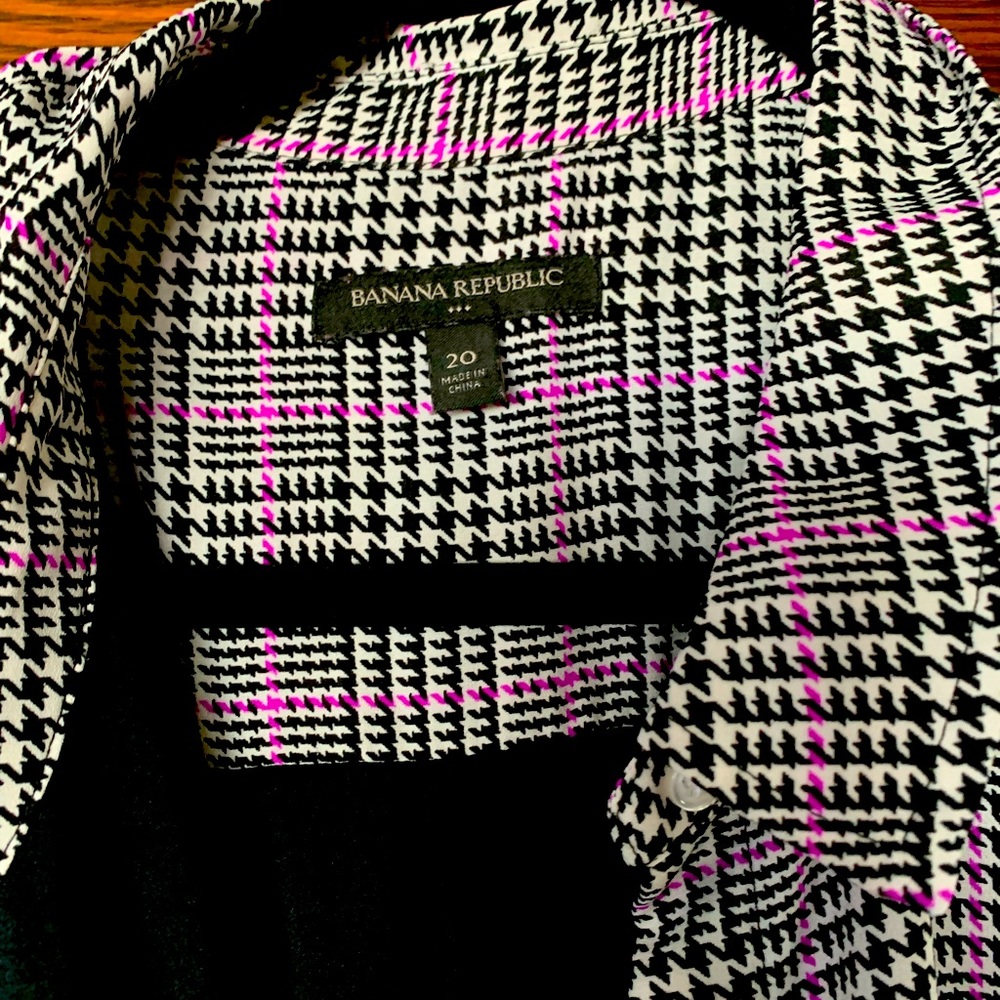 Banana Republic Plaid Houndstooth dress